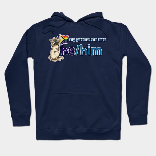 My Pronouns with Chocolate (He/Him) Hoodie by Crossed Wires